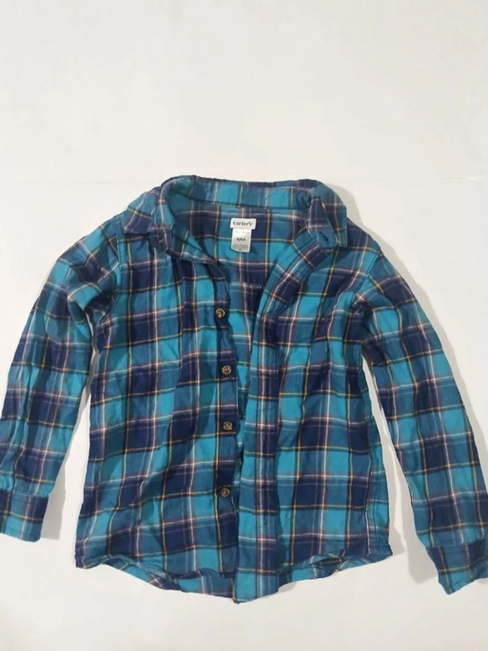 Carter's Plaid Flannel Button-Down Shirt Boys 6/7